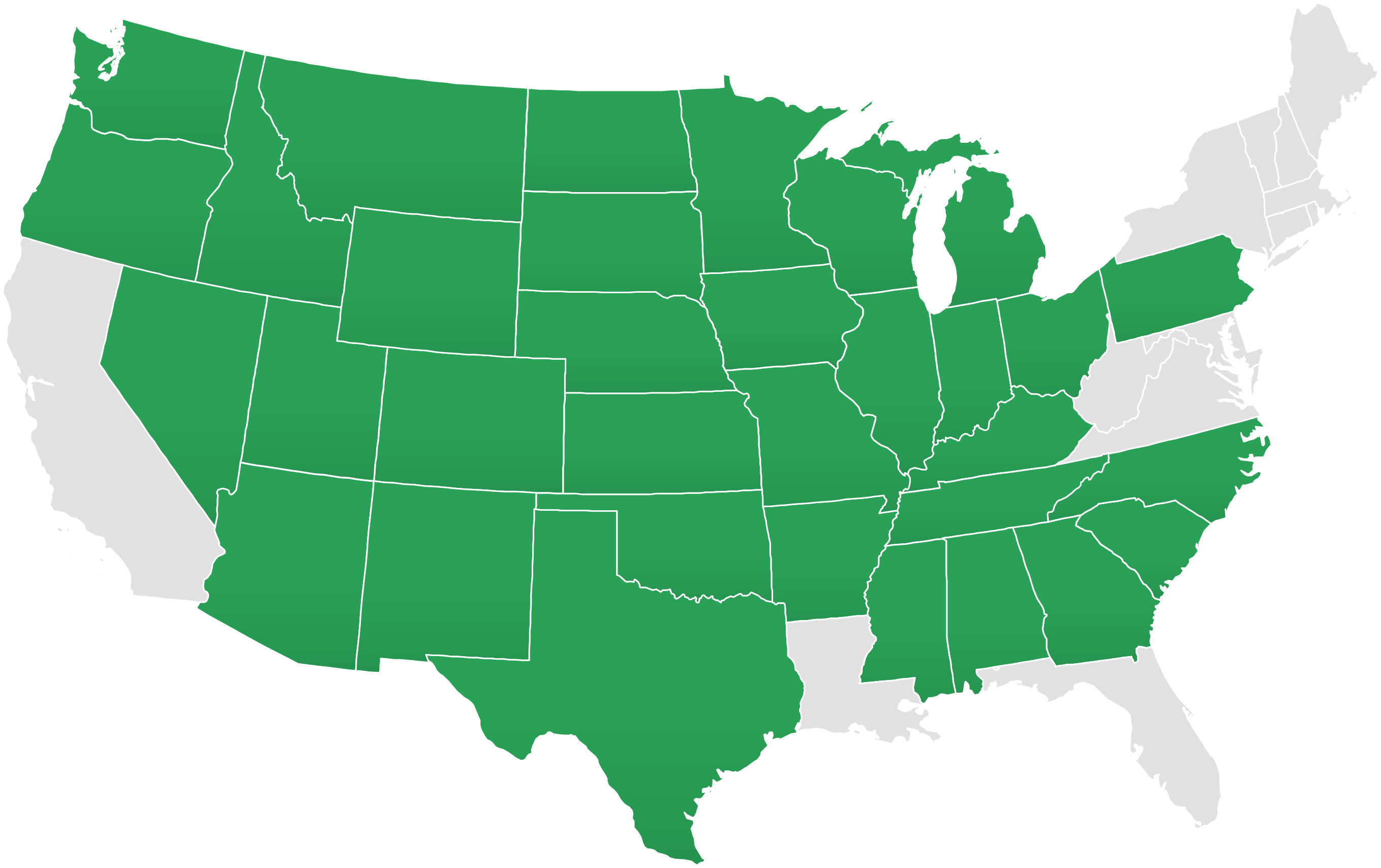 Map One Color Green